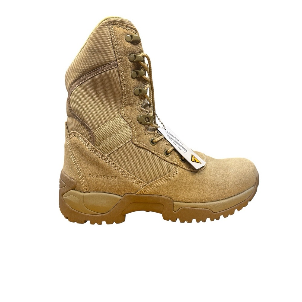 Eurostar EU01930 Troop Tan Leather Boots‎ Men's Size 7 Slip, And Oil Resistant